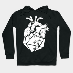 Pen and paper heart dice Hoodie